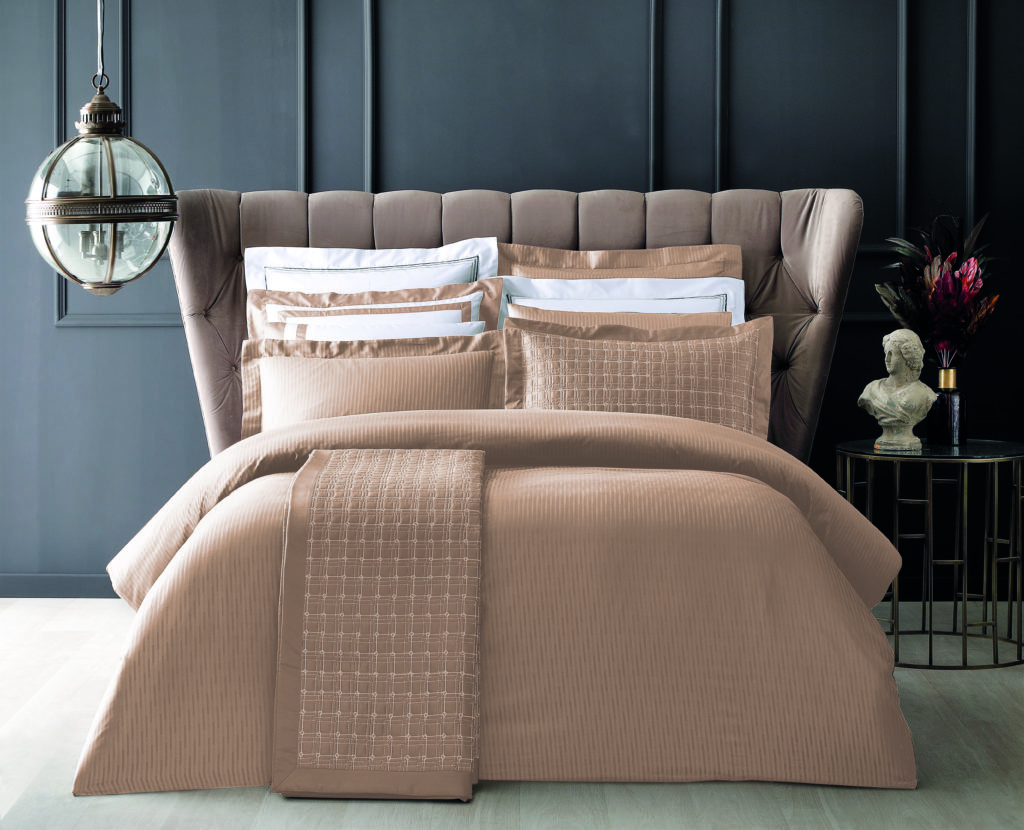 linge de lit en 100% coton jacquard