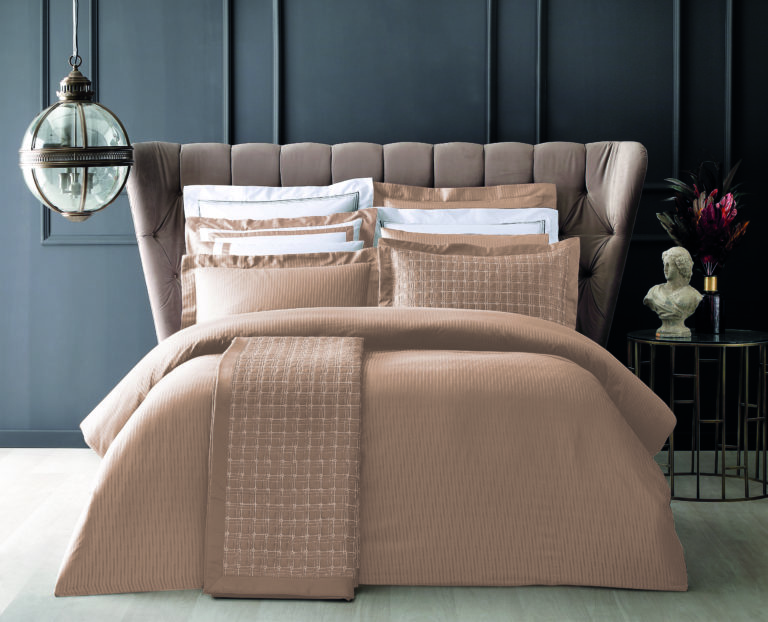 Parure Housse De Couette Italian Bed Linen Natural Color - 100% Coton Fabriqué En Italie